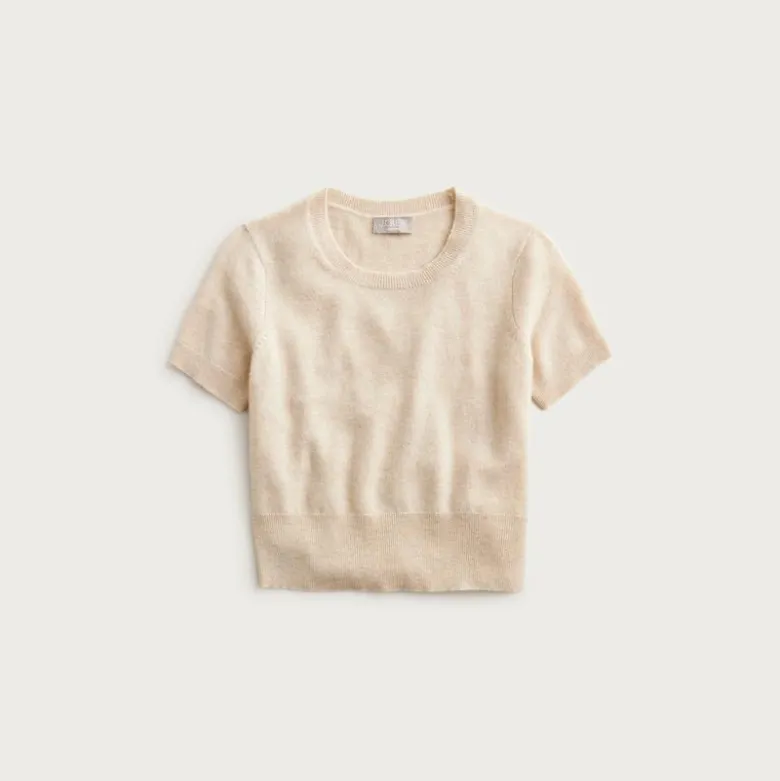 Cashmere shrunken T-shirt