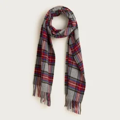 Cashmere-blend scarf in plaid