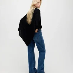 Cashmere-wool blend poncho