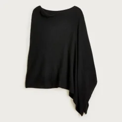 Cashmere-wool blend poncho