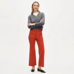 Charley kickout cropped pant in chino