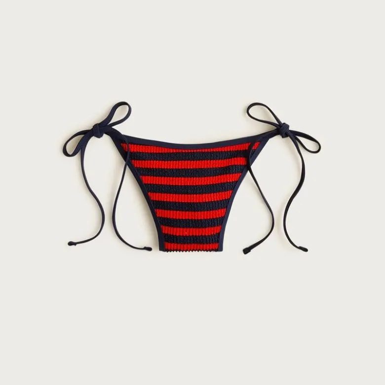 Cheeky scrunchie string bikini bottom in stripe