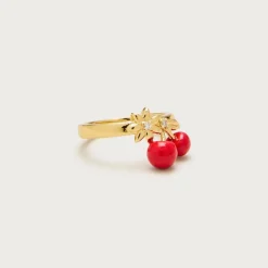 Cherry charm ring