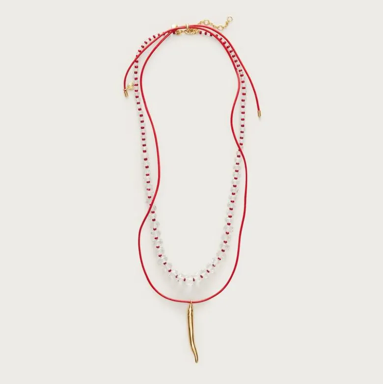 Chili pepper charm necklaces set-of-two