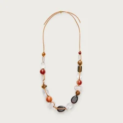 Chunky mixed-bead necklace