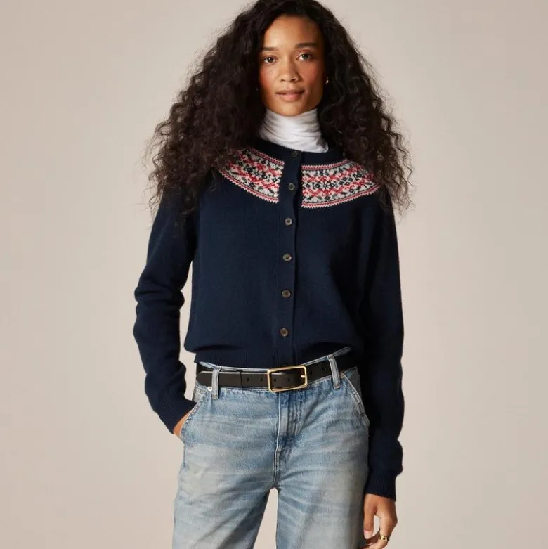 Classic Fair Isle cardigan in vintage wool