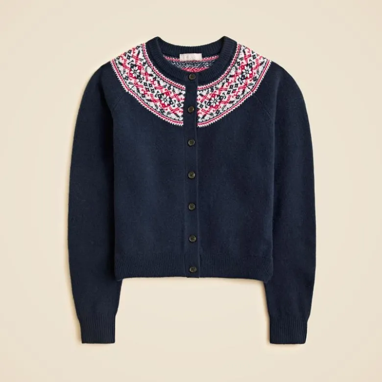 Classic Fair Isle cardigan in vintage wool