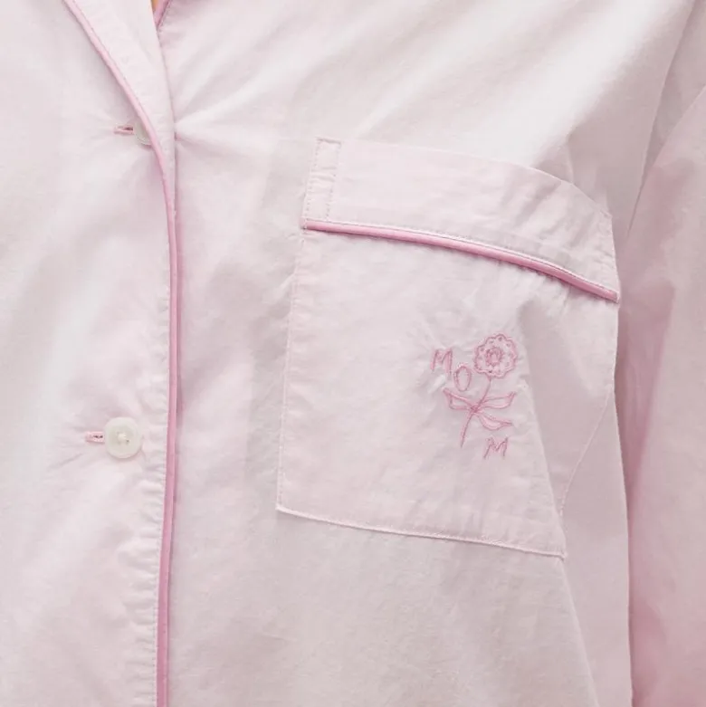 Classic "Mom" pajama pant set in end-on-end cotton
