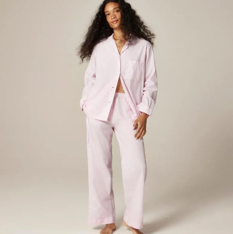 Classic pajama pant set in end-on-end cotton