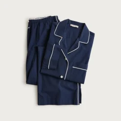 Classic pajama pant set in end-on-end cotton