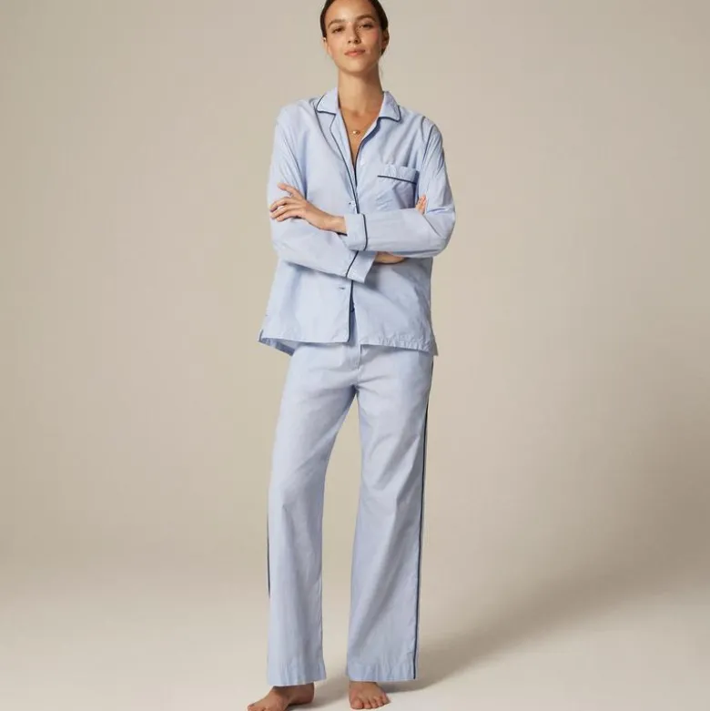 Classic pajama pant set in end-on-end cotton