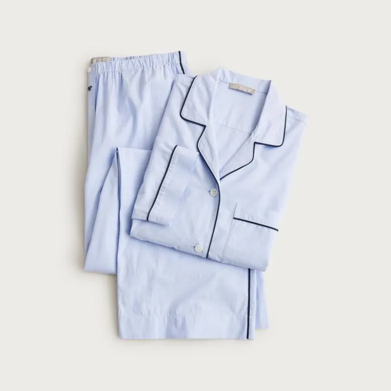 Classic pajama pant set in end-on-end cotton