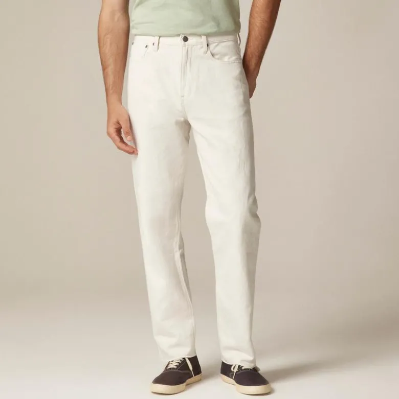 Classic summerweight jean in cotton-linen blend