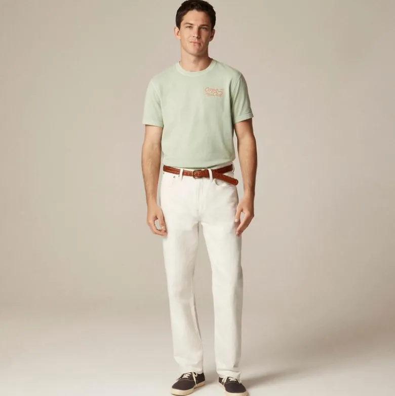 Classic summerweight jean in cotton-linen blend