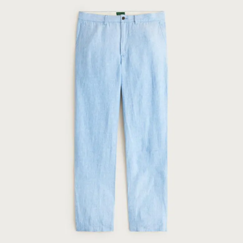 Classic-fit linen trouser