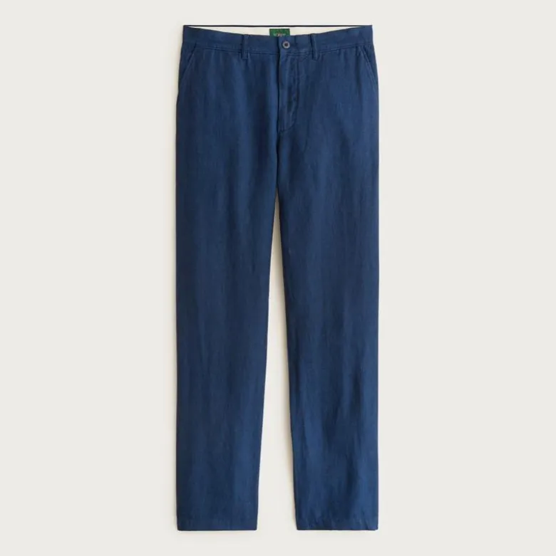 Classic-fit linen trouser
