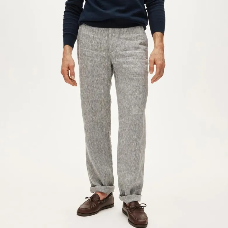 Classic-fit linen trouser