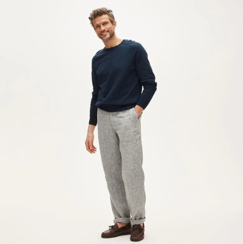 Classic-fit linen trouser