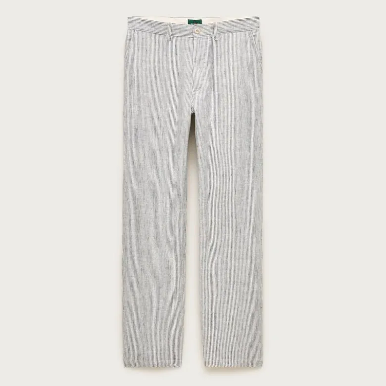 Classic-fit linen trouser