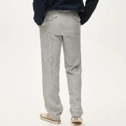 Classic-fit linen trouser