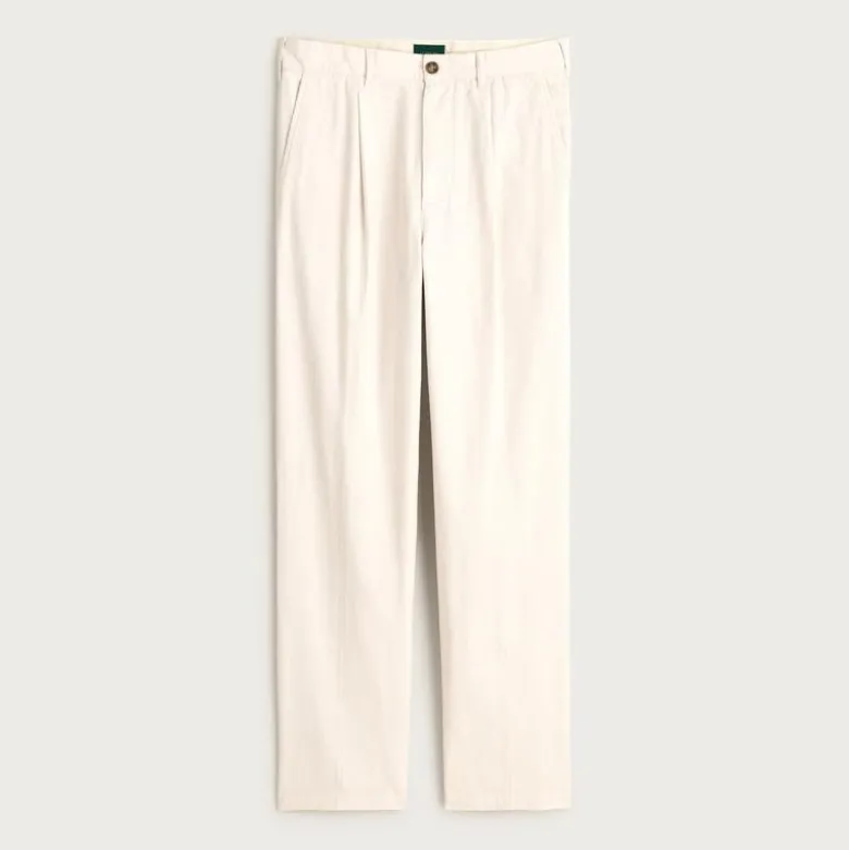 Classic-fit pleated 14-wale corduroy trouser