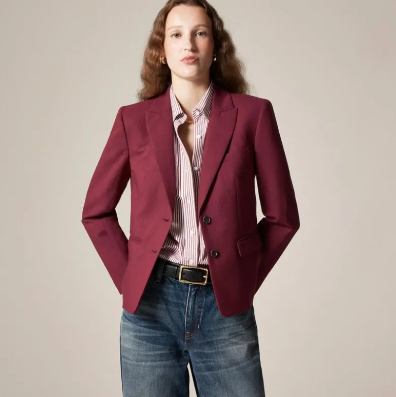 École blazer in Italian gauzy wool blend