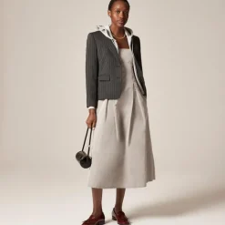 École blazer in striped Italian gauzy wool blend