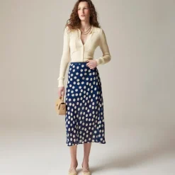 Collared button-up sweater in merino wool blend