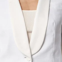 Collection Alexandra shawl-collar blazer in stretch linen blend