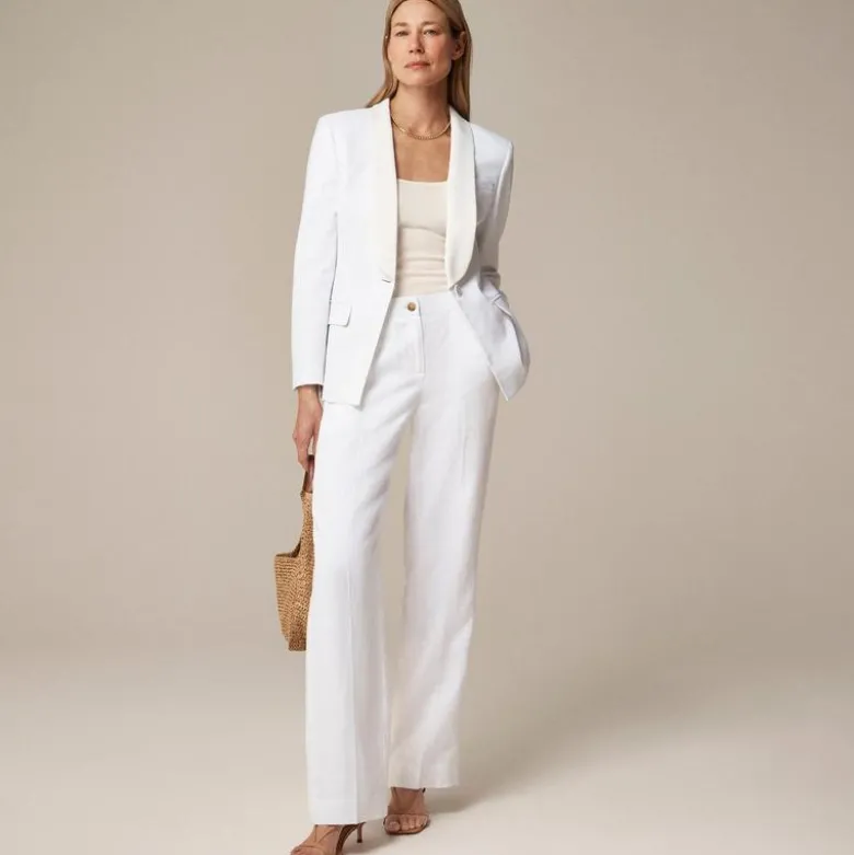 Collection Alexandra shawl-collar blazer in stretch linen blend