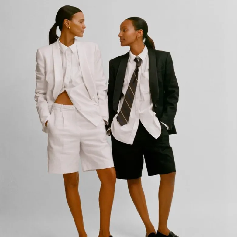 Collection Alexandra shawl-collar blazer in stretch linen blend