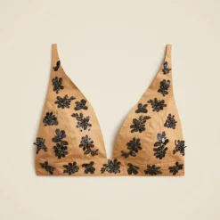Collection bra top with floral sequins