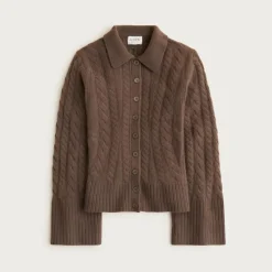 Collection cashmere twisted cable-knit cardigan