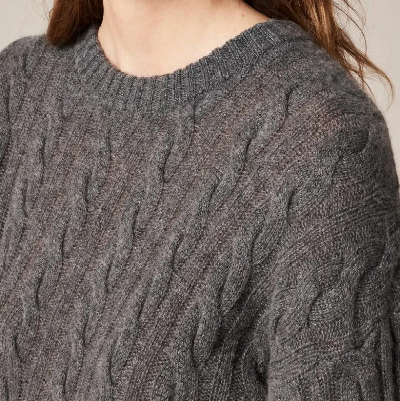 Collection cashmere twisted cable-knit sweater-dress