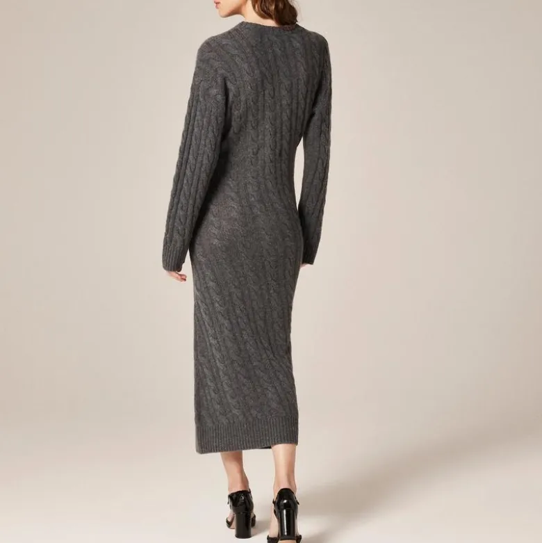 Collection cashmere twisted cable-knit sweater-dress