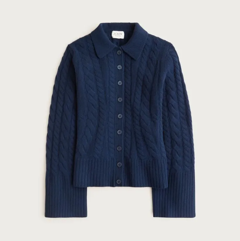 Collection cashmere twisted cable-knit cardigan