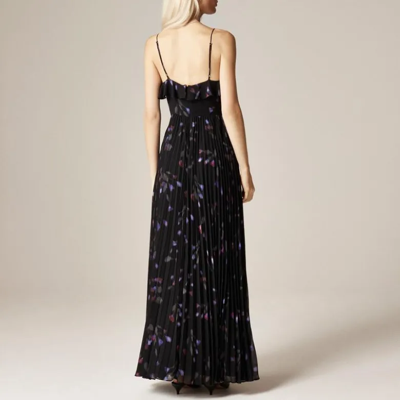 Collection chiffon ruffle dress in space floral print