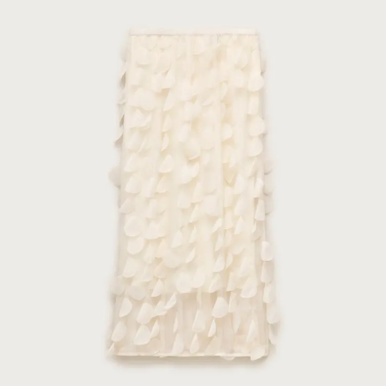 Collection circle-detail slip skirt