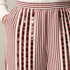 Collection cropped Stratus pant with sequins