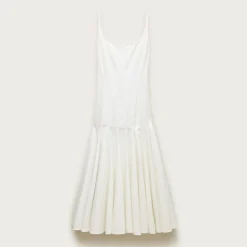 Collection drop-waist dress in cotton poplin