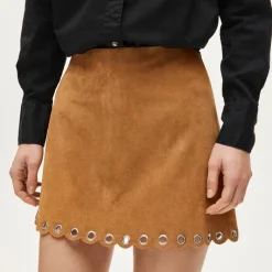 Collection Fairfax scalloped mini skirt in suede