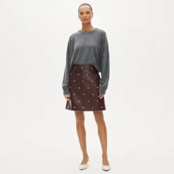 Collection Fairfax skirt in studded faux leather