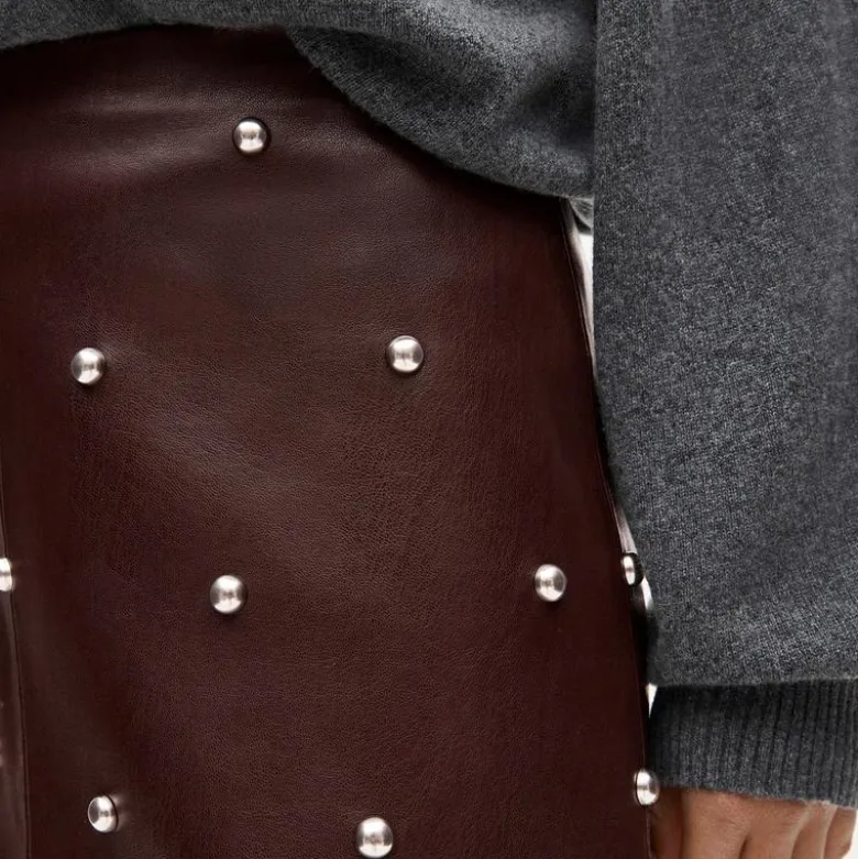 Collection Fairfax skirt in studded faux leather