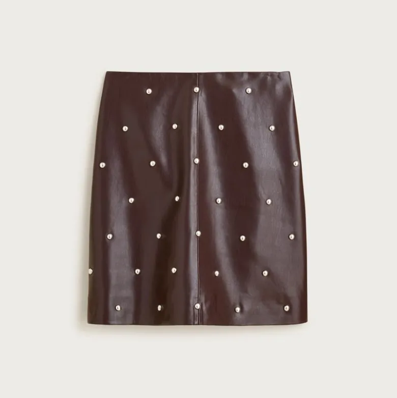 Collection Fairfax skirt in studded faux leather