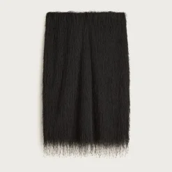 Collection fringe knee-length skirt