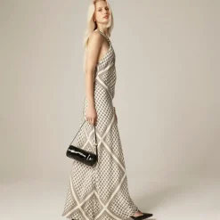 Collection halter slip dress in foulard print