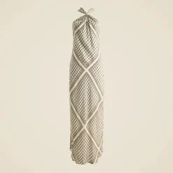 Collection halter slip dress in foulard print