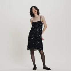 Collection lace-trim skirt with embellishments