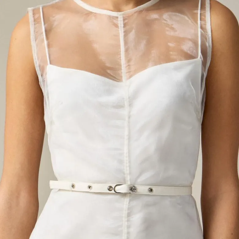 Collection layered shift dress in liquid organza