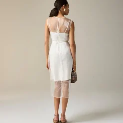 Collection layered shift dress in liquid organza